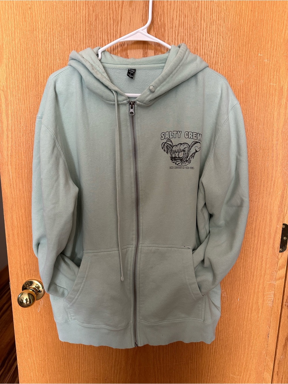Salty Crew Kids' Mint Green Full-Zip Hoodie